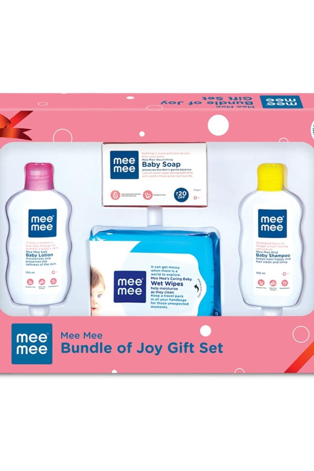 Mee Mee Bundle of Joy Baby Grooming Kit Gift Set for New born Babies (Set of 4 pieces)